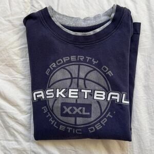 prospirit Distressed navy blue graphic tee youth sz med 8/10 basketball athletic